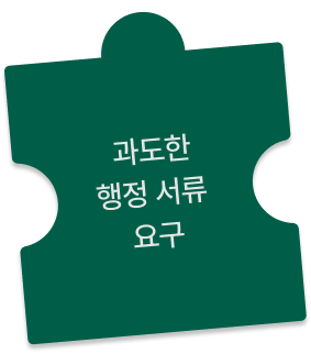 과도한 행정 서류 요구